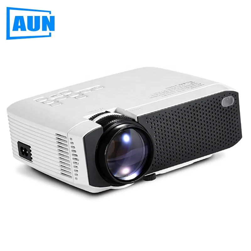 Wholesale AUN D50s Mini Projector Portable Home Cinema for Support Max 1080P  LED Projector 2900 Lumens HD 3D Video Bedroom games Beamer From 
