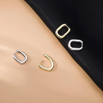 Minimalist 925 Sterling Silver Jewelry 18K Gold Vermeil Huggies Bold Hoop Earrings For Women Wholesale