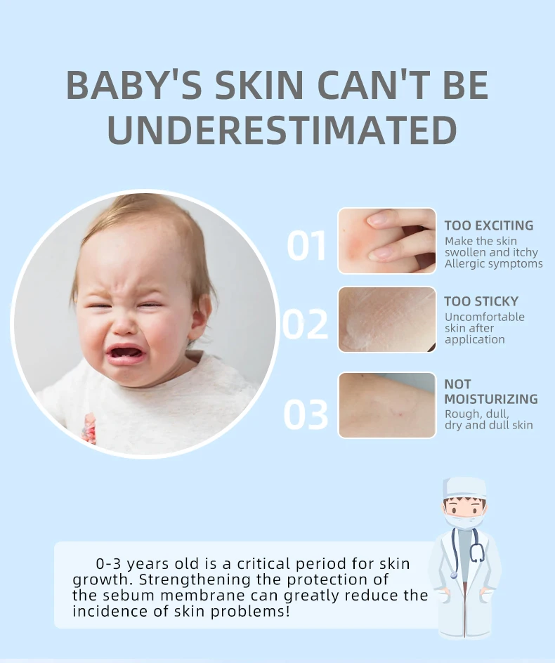 Private Label Baby Care 100 Natural Baby Products Kit Avocado Face & Body Wash And Shampoo 3 In