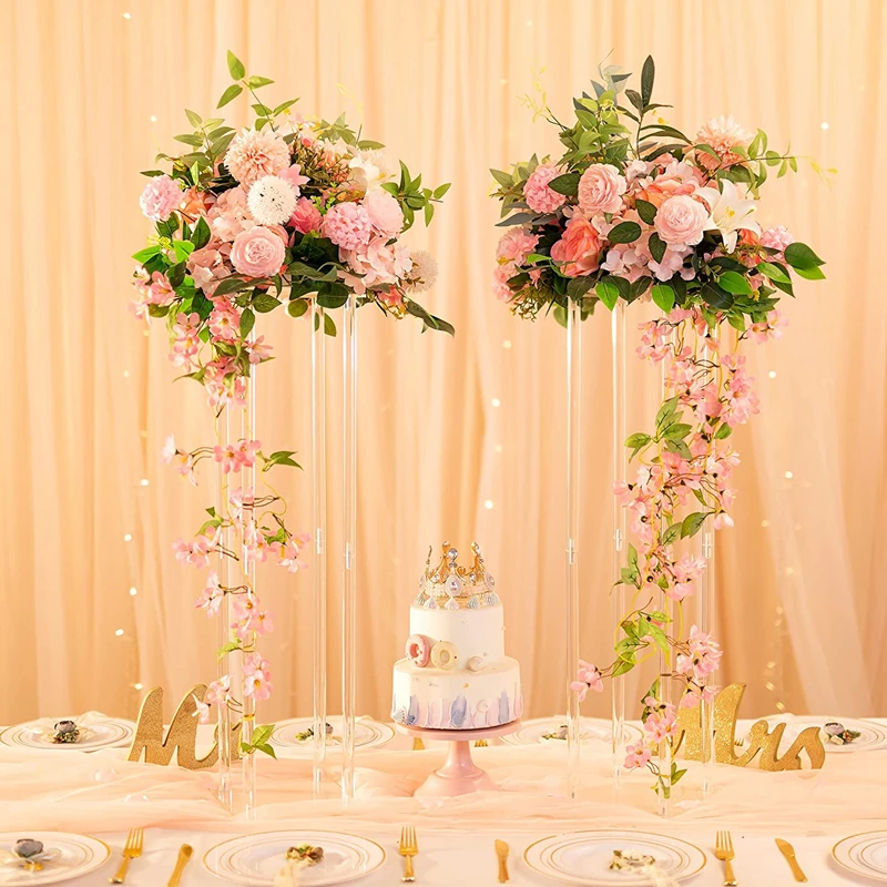 Clear Tall Acrylic Wedding Centerpieces For Tables Flower Flora Stand