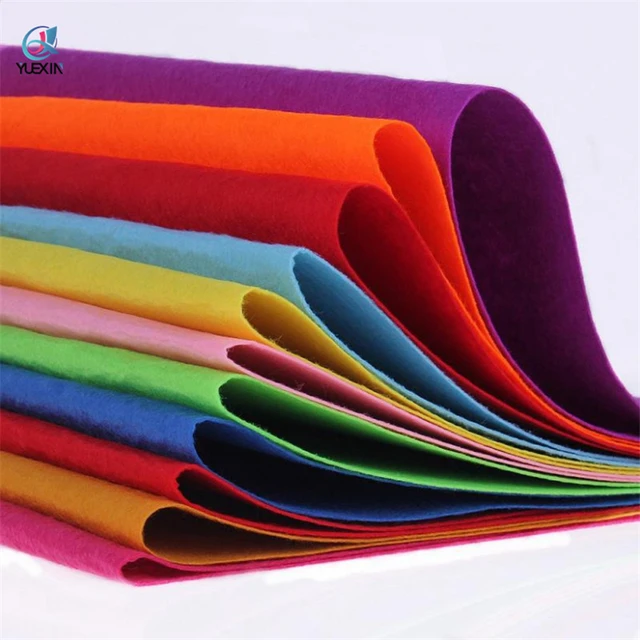 Stiff Felt Fabric Sheets Polyester felt colored Fabric for Embroidery Handwork