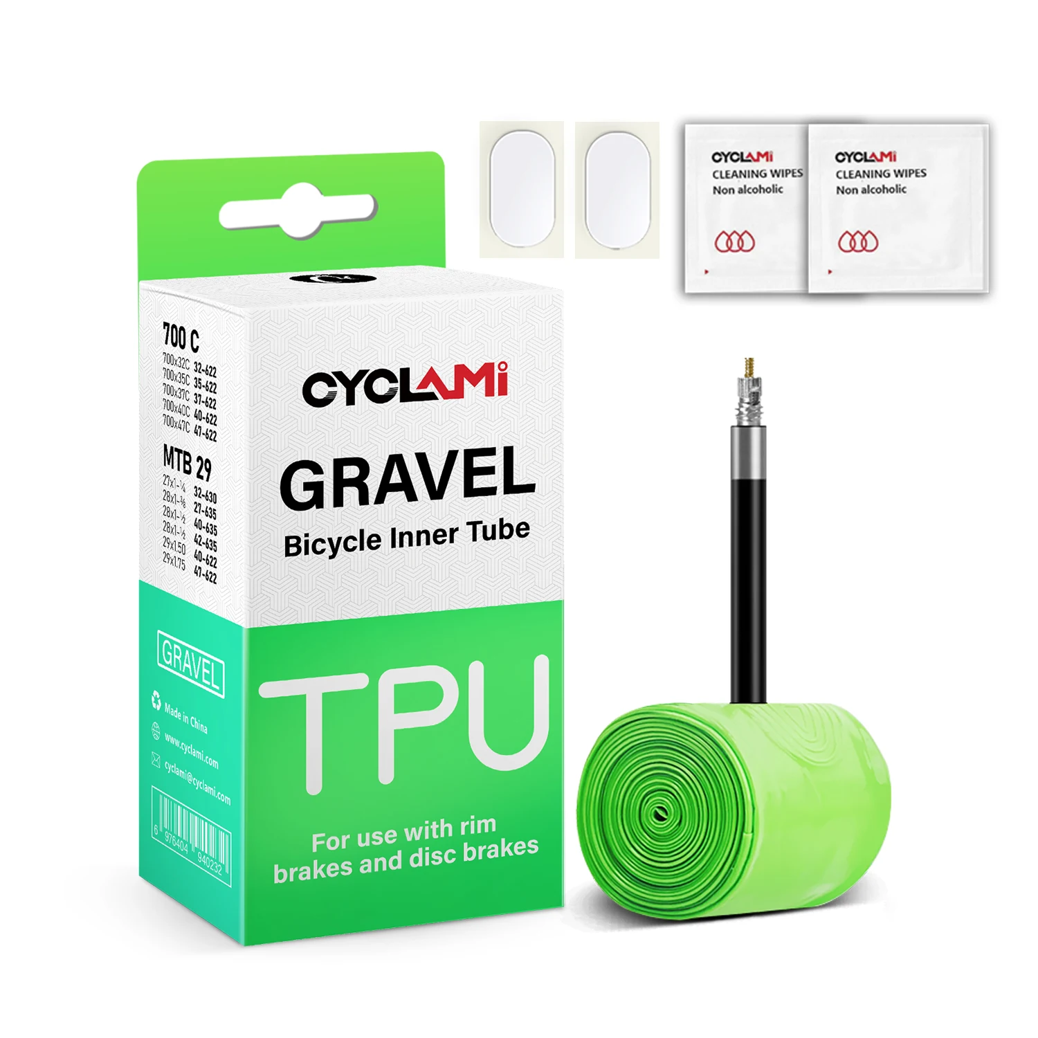 CYCLAMI TPU Tube Road Bicycle Inner Tube 700/32C-47C MTB Tire  Gravel Bike Tube Presta Valve 45mm Bike Accessories
