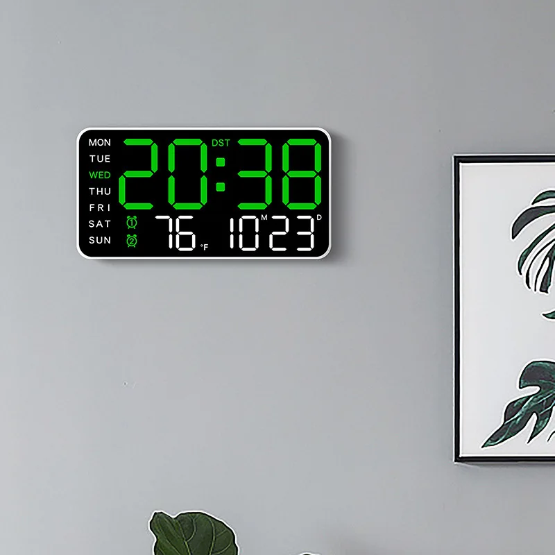 Multifunction LED Desk Alarm Clock Display Temperature Week Calendar Wall Clock Reloj De Pared Digital Table Alarm Clock