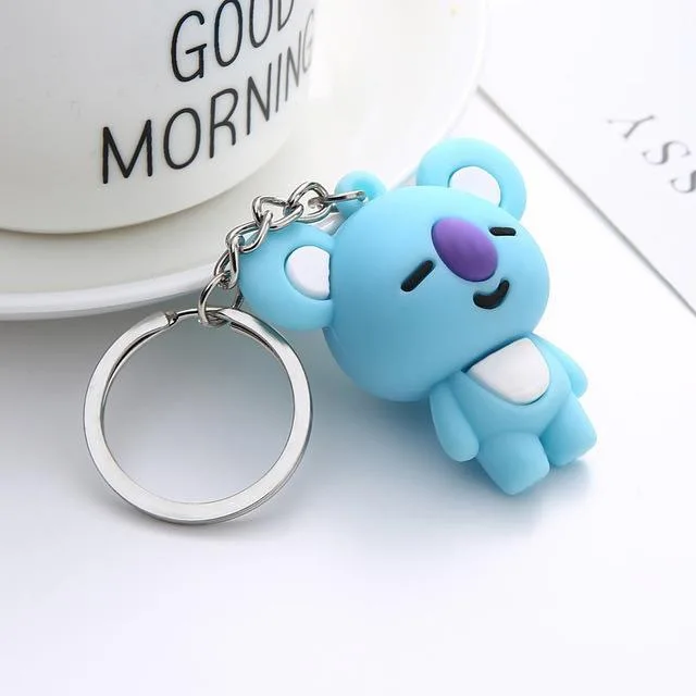 New Design Cartoon Pony Yellow Puppy Pink Rabbit Robot Key Chain ...