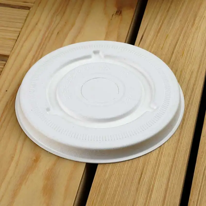 Sugarcane Bagasse Lid For Biodegradable Paper Cappuccino Coffee Cup