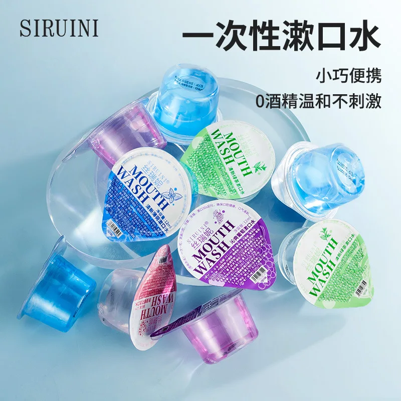 Sachet of Mouthwash Brands Alcohol Free Natural Mini Private Label Travel Size Portable Concentrated Jelly Cup