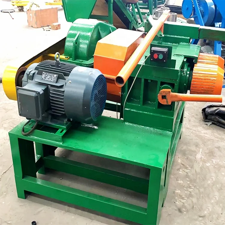 Semi Automatic Scrap Tire Recycling Line Tyre Slice Cutter Tyre Crushing Machine