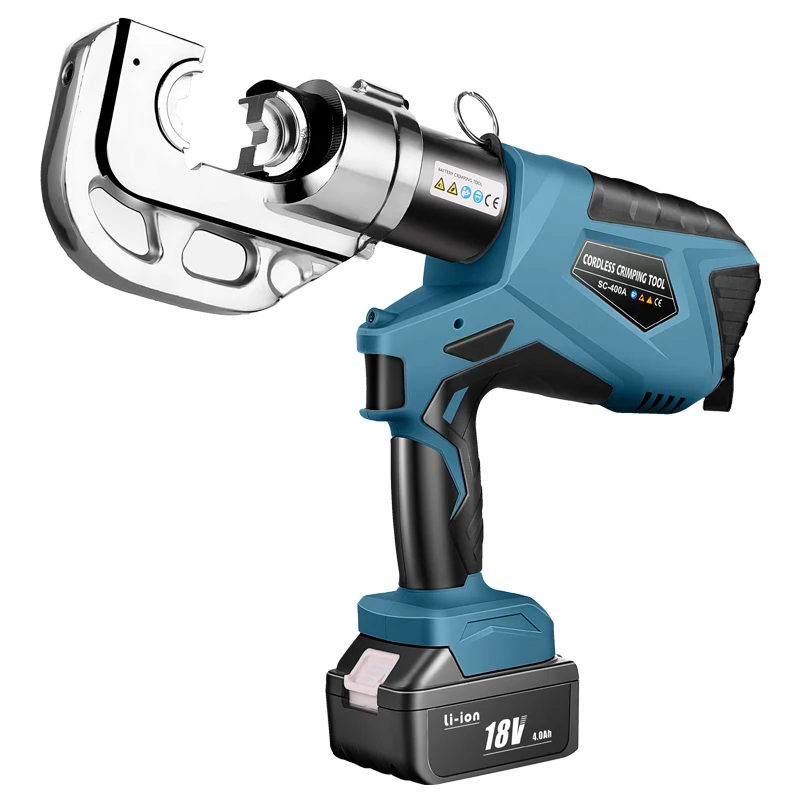 SC-400A Electric Battery Cable Crimping Tool Battery Terminal Connector  Crimper Electric Operated