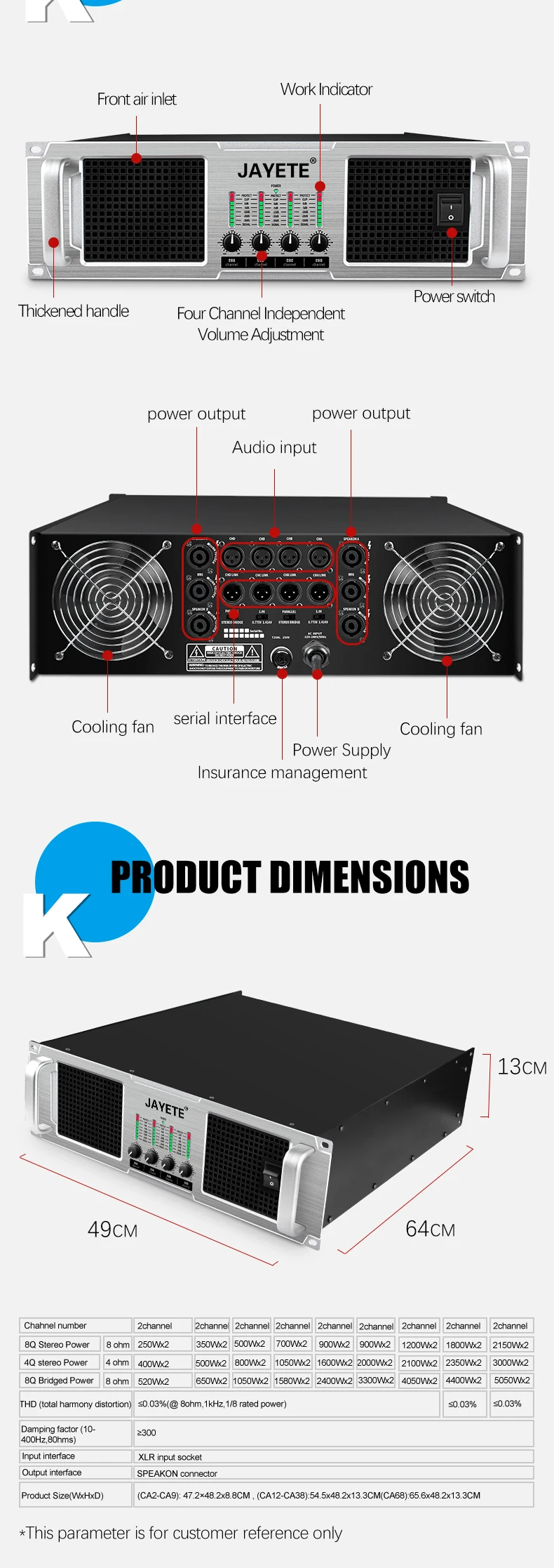 Pro Stereo Sound Ktv Sound System 10000 Watt 4 Channel Audio Karaoke