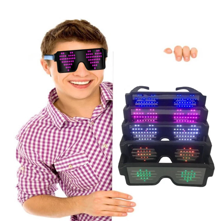 Dynamic LED Sunglasses for Party Rave Glowing Glasses for Christmas Graduation New Year & Thanksgiving Fun Favor