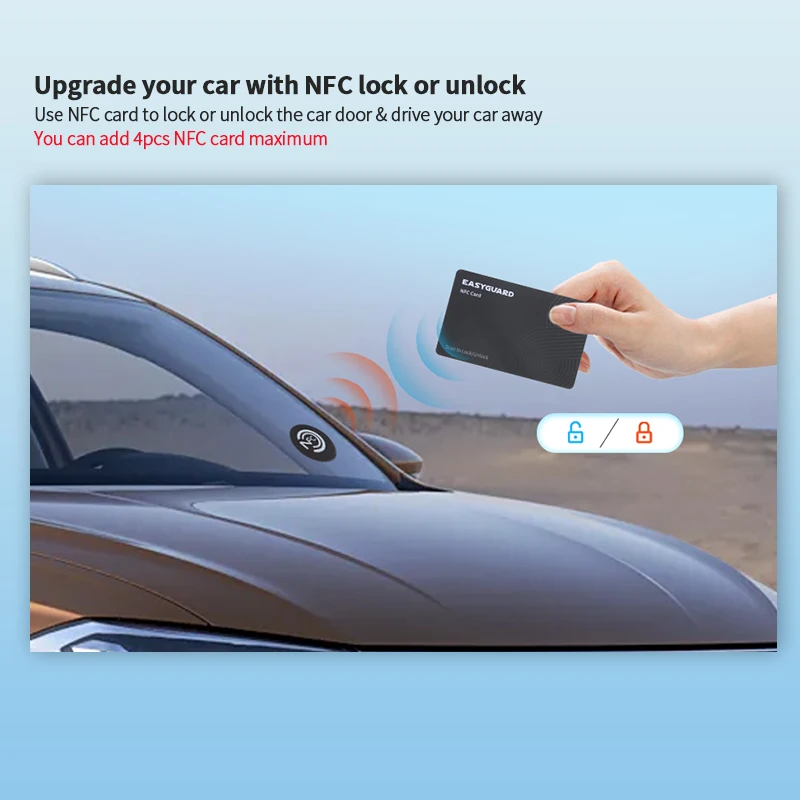 EASYGUARD PKE Remote Starter Fit for  VW Volkswagen Golf 6 Year 12-14/ Golf 7 Year 11-21 with  Keyless Entry & NFC Lock Unlock