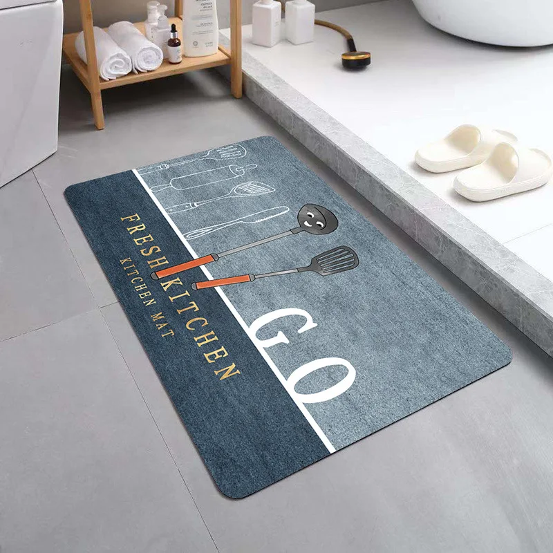 2021 высококачественный Быстросохнущий современный нескользящий Коврик для ванны противоскользящий дверной
