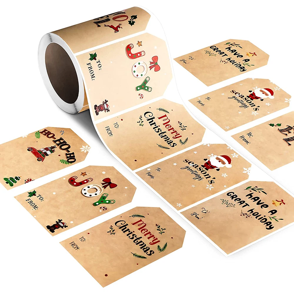 Etiquettes Custom Self Adhesive Roll Etiqueta Gift Deco Name Tag Label