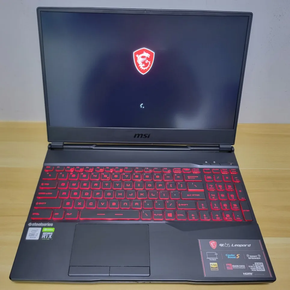 99% New MSI-GL65 Laptop Cpu I7-10750H RTX2060 Discrete Graphics 16g RAM  500g SSD 144HZ Gaming Laptop