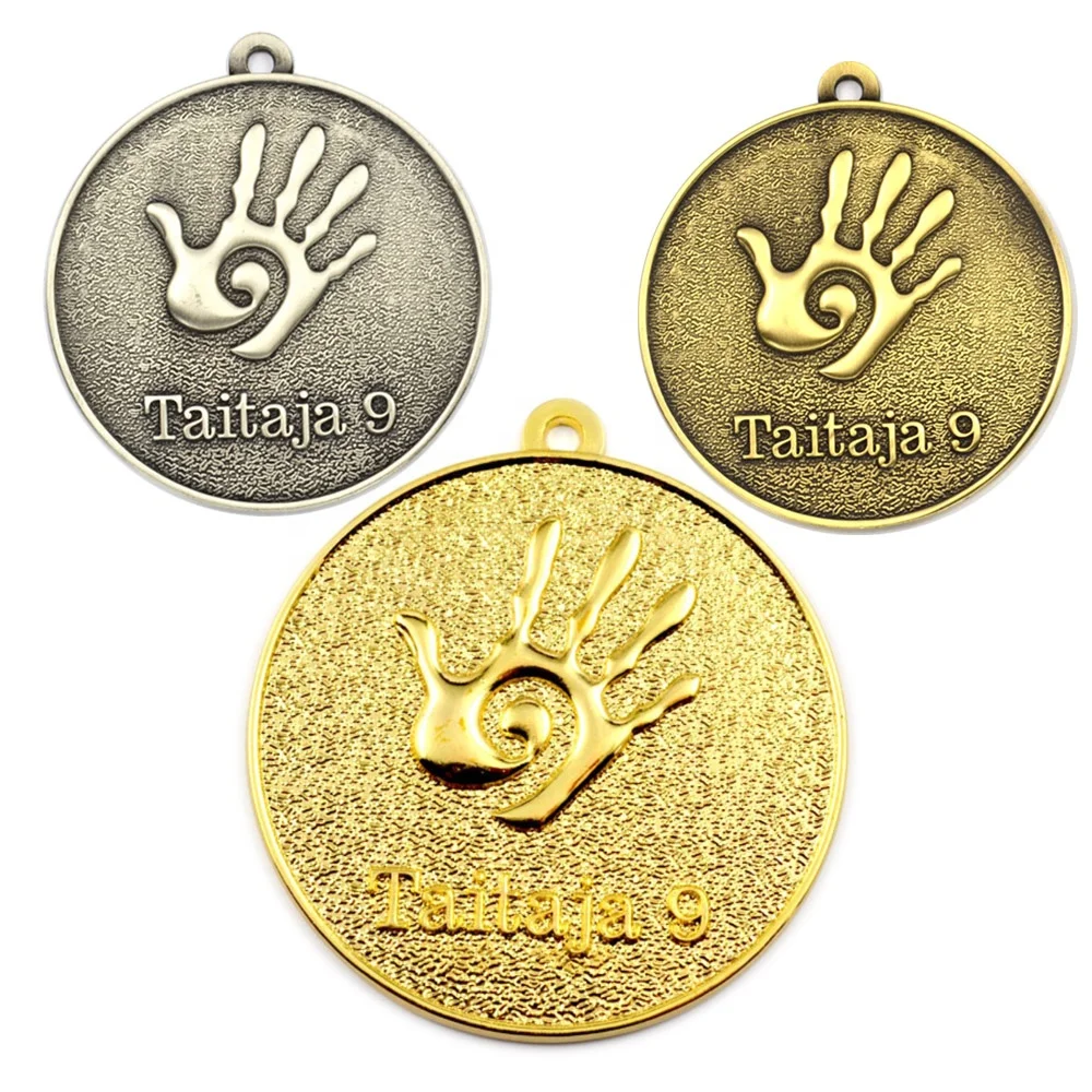 Wholesale Customized Design Die Casting Gold Medal Medailles with Ribbon