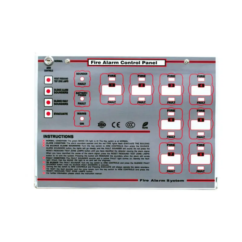 Cheap Economy 2-8 zones Fire Alarm Control Panel for Conventional Fire Alarm System