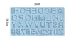 Molde espejo blanco de 26 letras (versión completa) reverso 02 con agujero