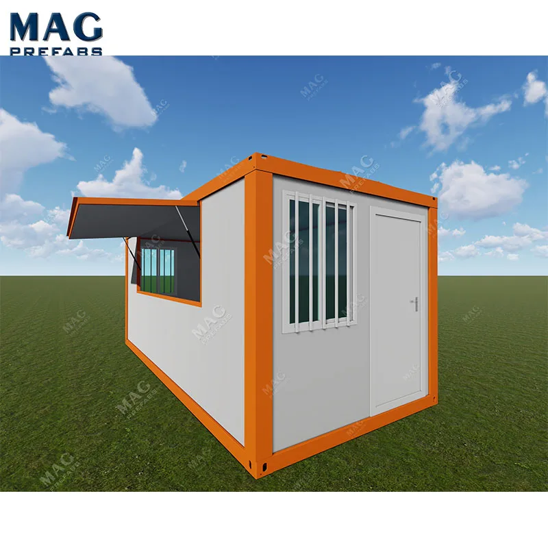 Z Type Flat Pack Folding Container House Prefabricated  Cafe Container Kiosk Shop