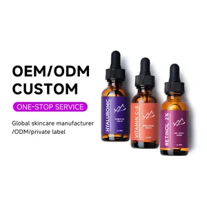 OEM ODM Beauty Korean Cosmetics Product Vitamin C E Retinol Organic Anti Aging Acne Collagen Face Best Skin Care Serum