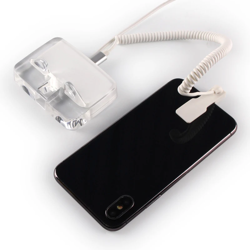 Smart Anti Theft Cell Phone Charging Brackets Exhibition Display Security Device with Alarm for Demo Phones