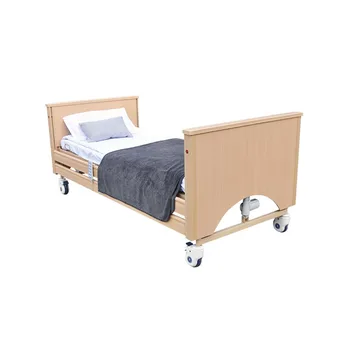 5-function Electric Foldable Medical Aged Care Bed Wooden Bed For Home ...