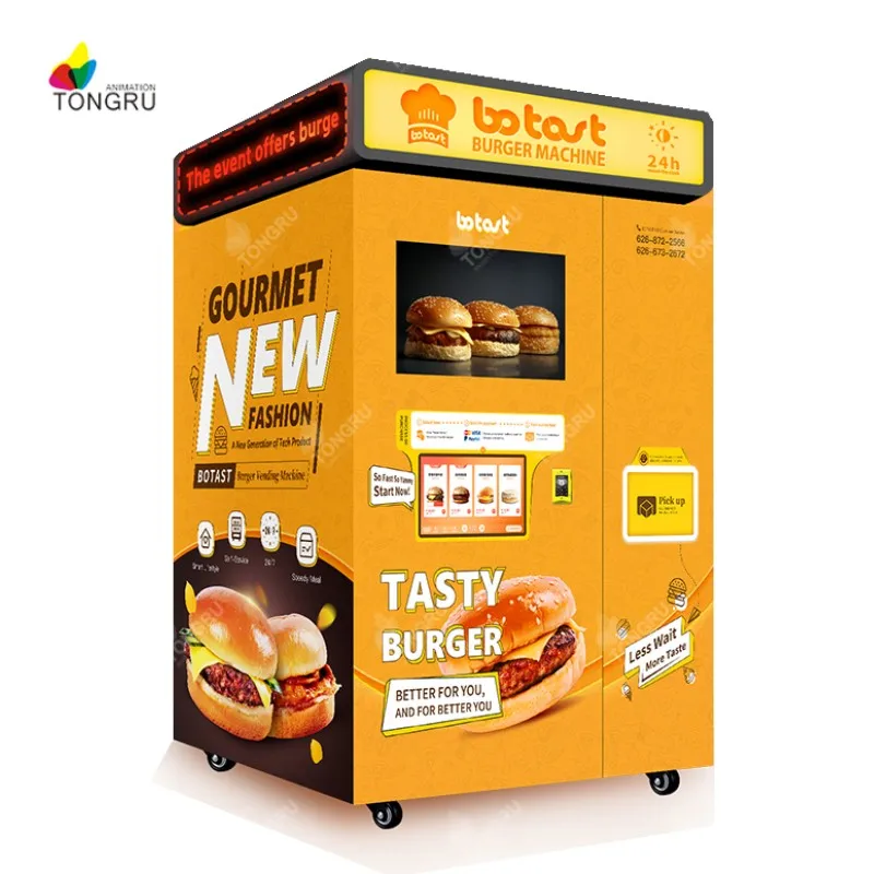 China Manufacturer Custom Smart Burger Machine Heated Hot Food