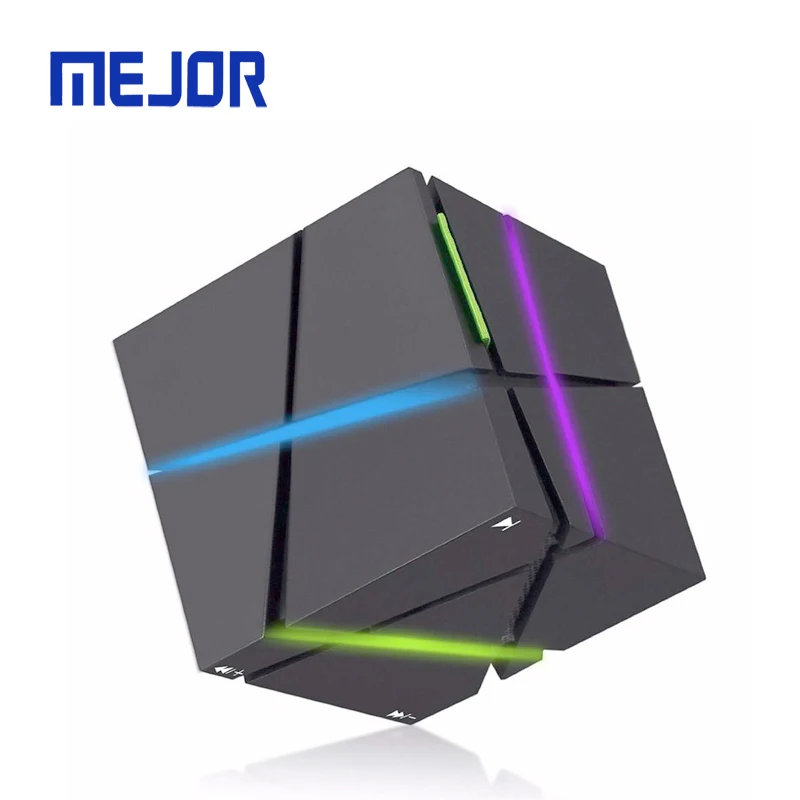 Dance Music 7 LED Flash RGB Home Sound Speakers One Music Stereo Wireless Cube 10W Subwoofer Speaker Box