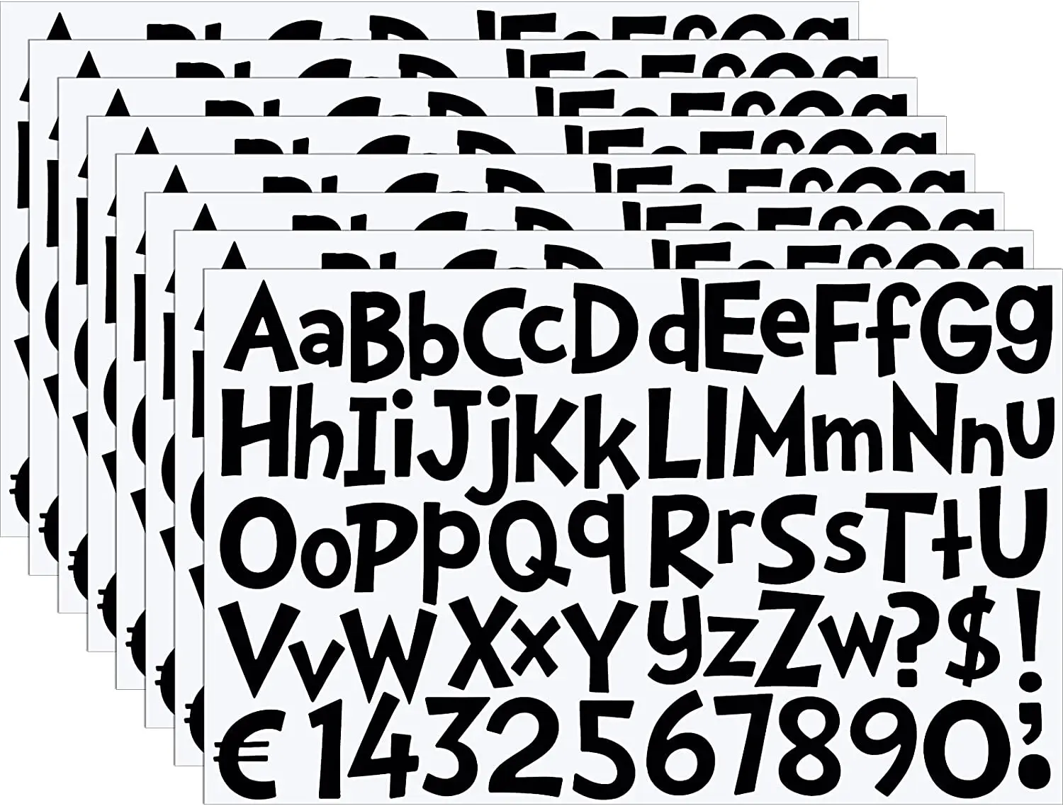 Diy Alphabet Letters And Numbers Stickers Colorful Self Adhesive