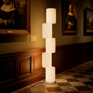 Factory Custom Wholesale Stacked Cube Floor Lamp, Suitable for Museum, Gallery, Living Room & Hotel Decor