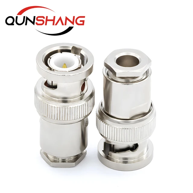 bnc male twist on connector 75ohm RG59 RG6 PVC coaxial cable cctv Camera bnc connector