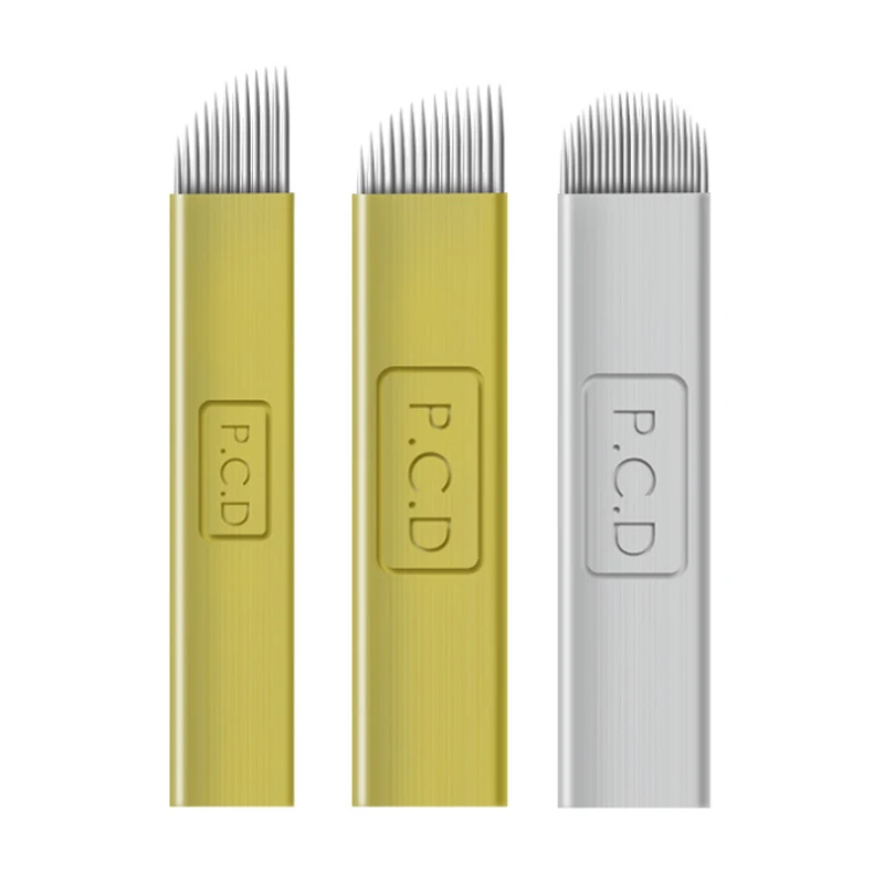 Medical Grade Stainless Steel Microblading Needle 0.25mm Thickness 12F/14F/18U Model 500pcs/Box for Permanent Makeup