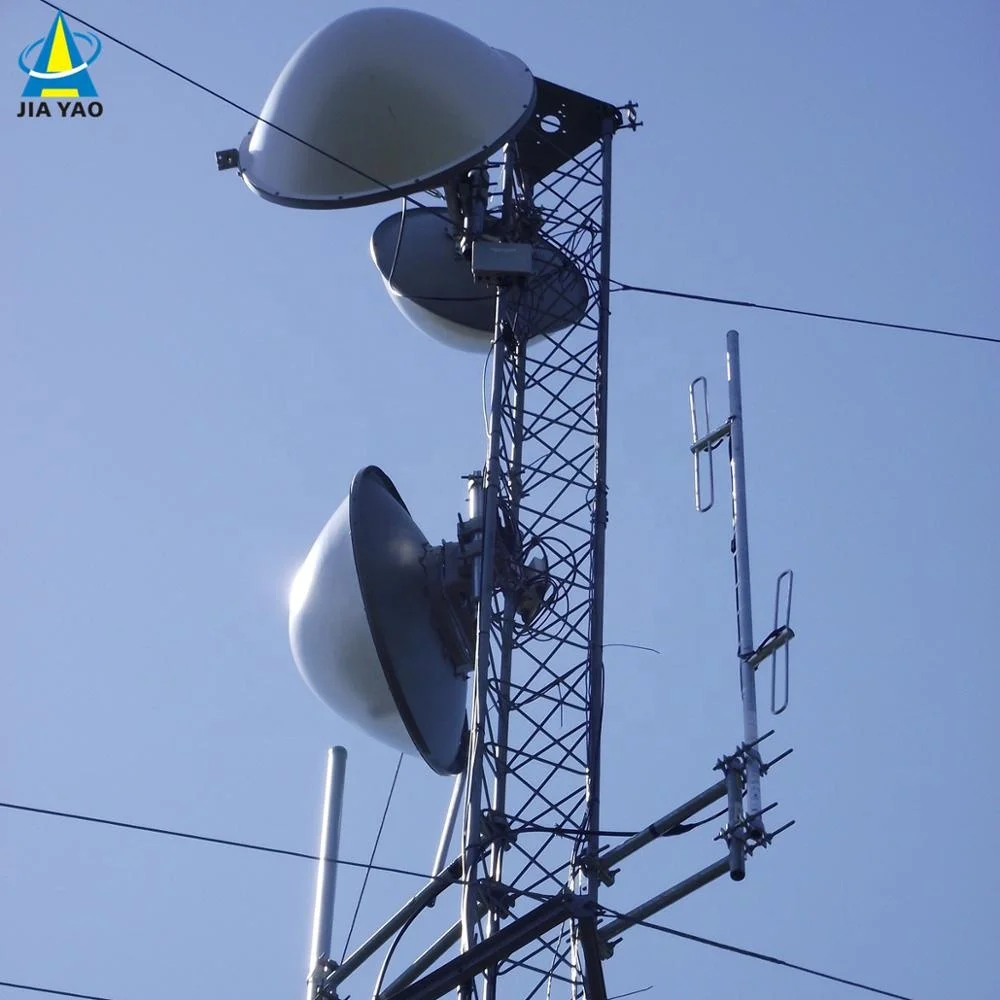145m 150ft Telecom Supported Telecommunication Triangular Mast Design Galvanized Steel Lattice Tubular Guy Wire Guyed Tower