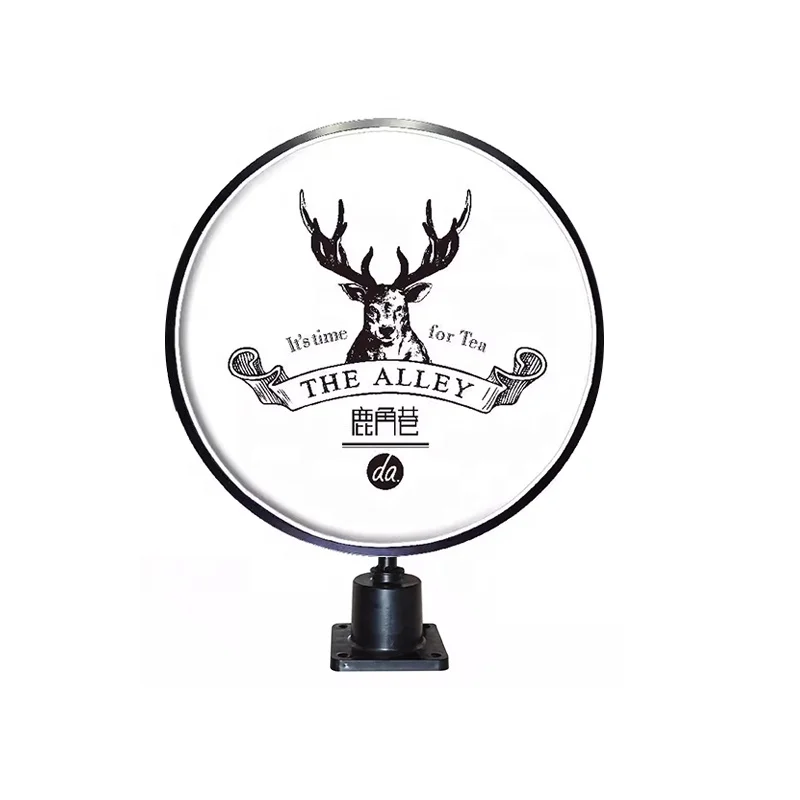 360 градусов вращающаяся светодиодная подсветка световая коробка на заказ ПВХ наружная рекламная вывеска с алюминиевой рамкой