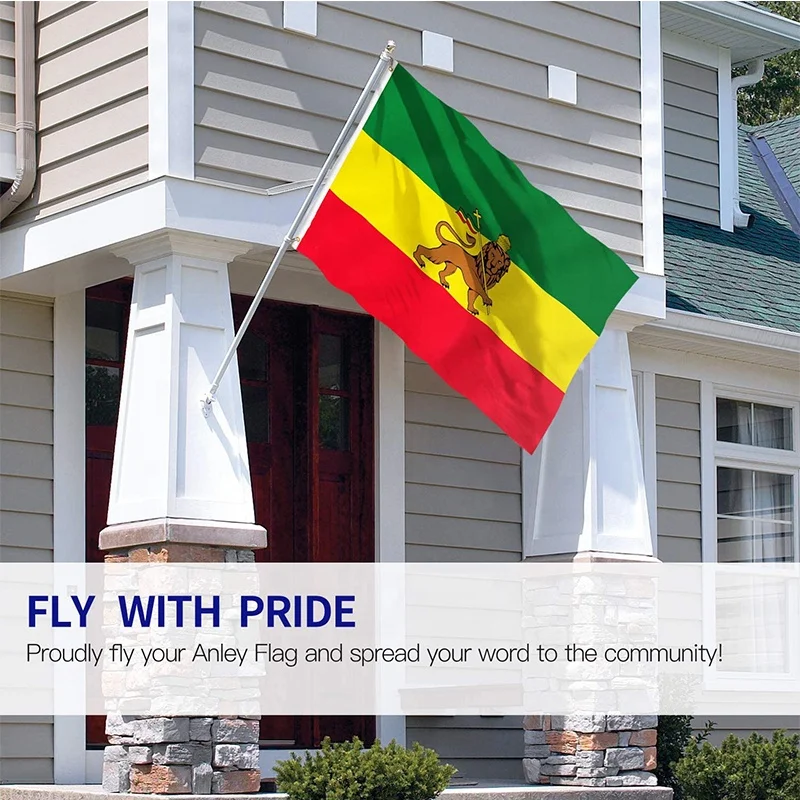 Custom 90x150cm 3x5 Ft Ethiopia Flag Lion of Judah Indoor Outdoor National Country Ethiopian Lion Flag