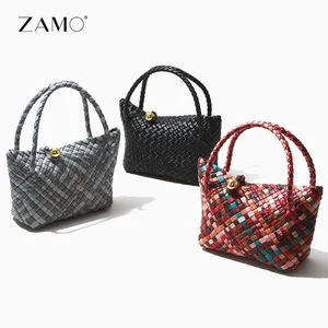 OEM Designer Famous Brands Luxury Bags Women Genuine Leather Woven Custom Handbags for Ladies