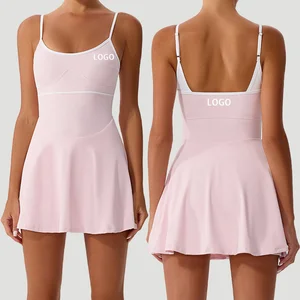 Custom Logo Gym Wear Quick Dry Golf Skirt Sportswear Suits Plus Size Sports Dress 2 Piece Outfits Tennis Skirt Sets for Women