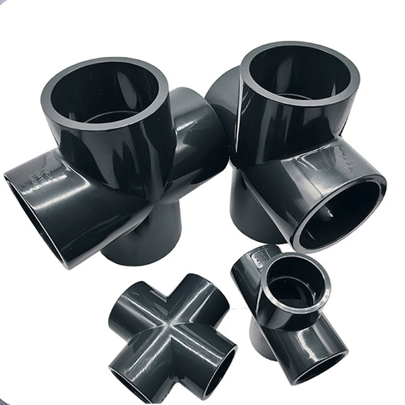 PN16 110mm Plastic UPVC PVC Pipe Fitting 4 Way 4-Way Connector Cross Joint Tee 4 Way PVC Fitting