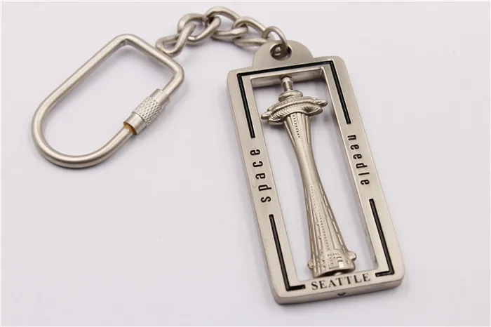3D Seattle Space Needle Keychain for Washington Tourist Souvenir Gift Promotion