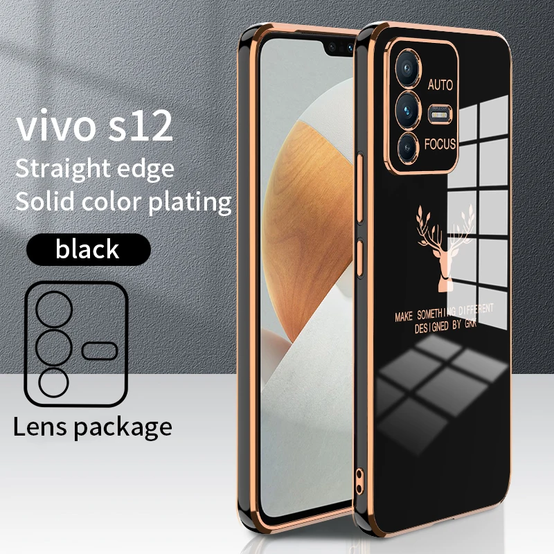 Pack of 2 Back Cover for Vivo V23 Pro 5G Clear Soft TPU Plating