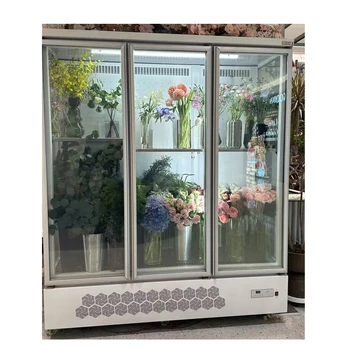 Commercial Flower Store Freezer Vertical Flower Refrigerator Display Cabinet Air-Cooled Frost-Free Flower Preservation Cabinet