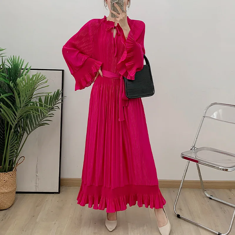 strapless open back dress Draped Pleated Maxi Dress