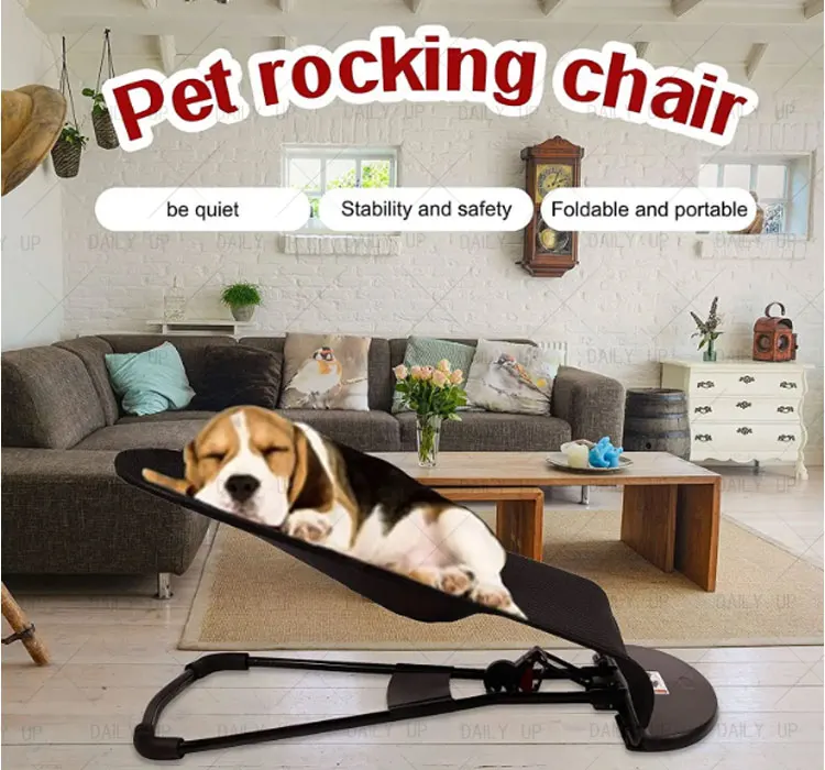 Adjustable Dog Bouncy Mesh Rocking Chair Breathable Comfortable Puppy Cat Rest Hammock For Doggie Kitty Kitten Pet