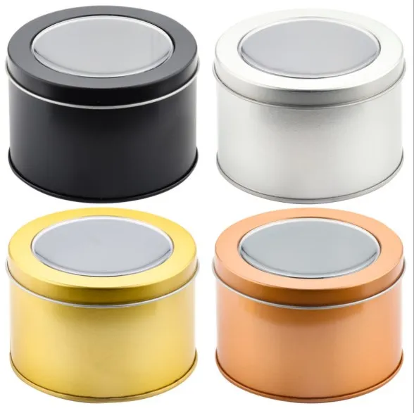 Manufacturers 4oz 8oz candy metal tin can round cake baking tin liners box cake tin containers can for cookie details