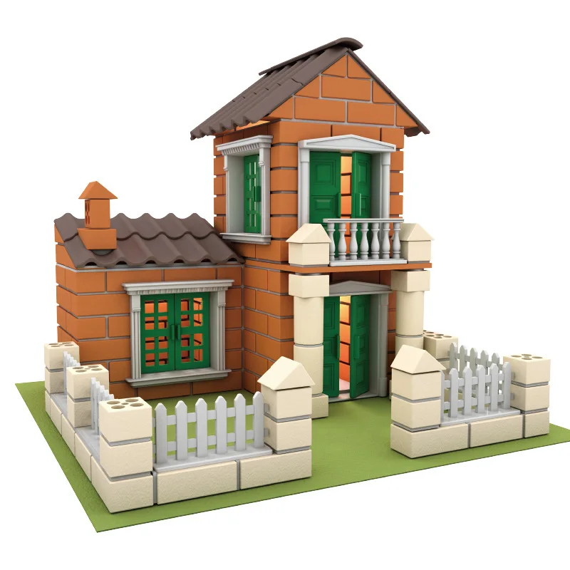 Handmade DIY Miniature Cottage Simulation Mini Brick Assembly Miniature Children Building House Toy Xmas Gifts New 2024