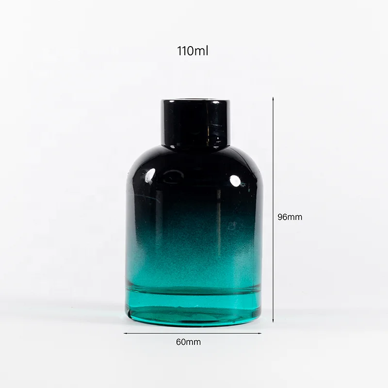 Luxury 50ml Aromatherapy Reed Diffuser Empty Room Air with Gold Glass Fragrance Bottle Round Luxury Perfume Bottle