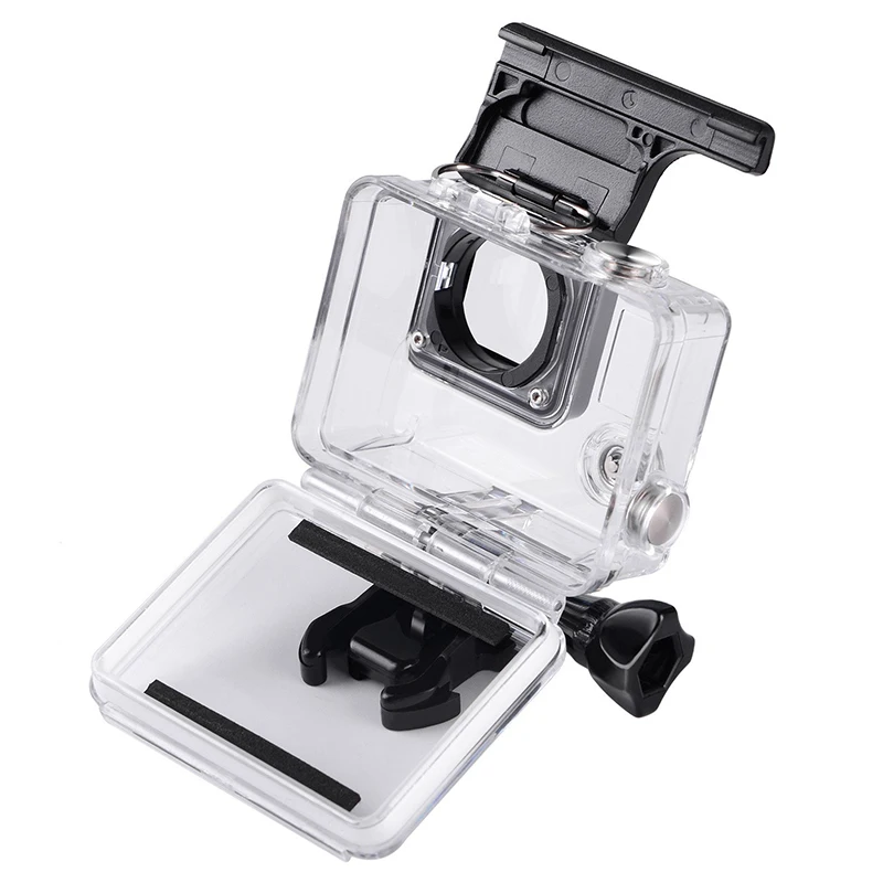 Цена по прейскуранту завода 35 м водонепроницаемый корпус камеры аксессуары чехол с ЧПУ дверной зажим и регулируемые стенты для Gopro4/3 +