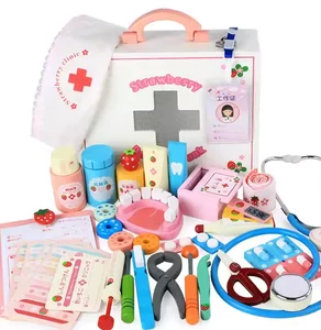 Montessori Pretend Play Doctor Set Nurse Injection Medical Kit Role Play Classic Educational Learning Toys for Kids Boys & Girls