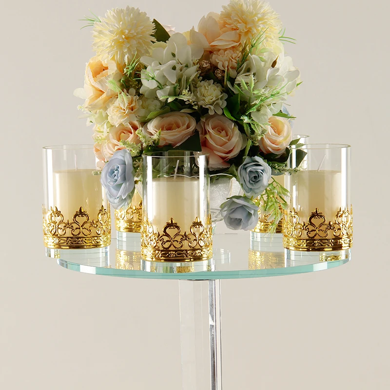 Dexi Luxury Modern Candle Stick Holder Decorative Tall Candelabra For