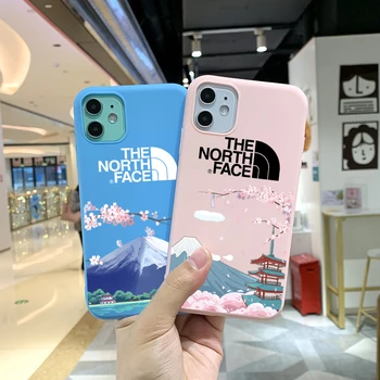 The North Snow Mountain Phone Case for iPhone 12 11 Pro XR X Xs Max 8 7 Plus Mini SE Frosted Silicone Cases Soft Back Cover