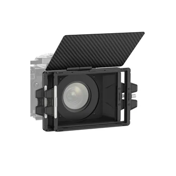 NEEWER 4 Circular Lens Ring Adapters 67/72/77/82mm Mini Matte Box with Two 4"x5.65" Filter Trays Matte Box for Camera